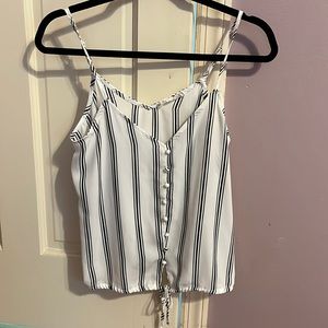 Hippie rose black and white rose tank